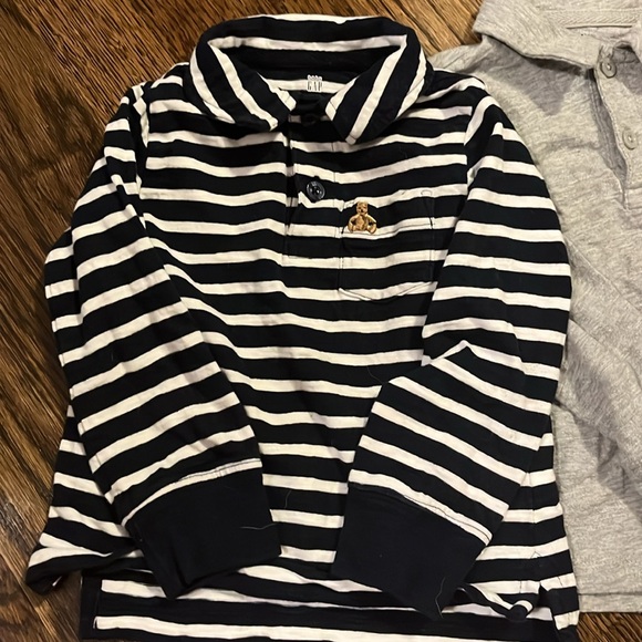 Two Baby Gap Long Sleeve Polos, Size 2T - Picture 2 of 3